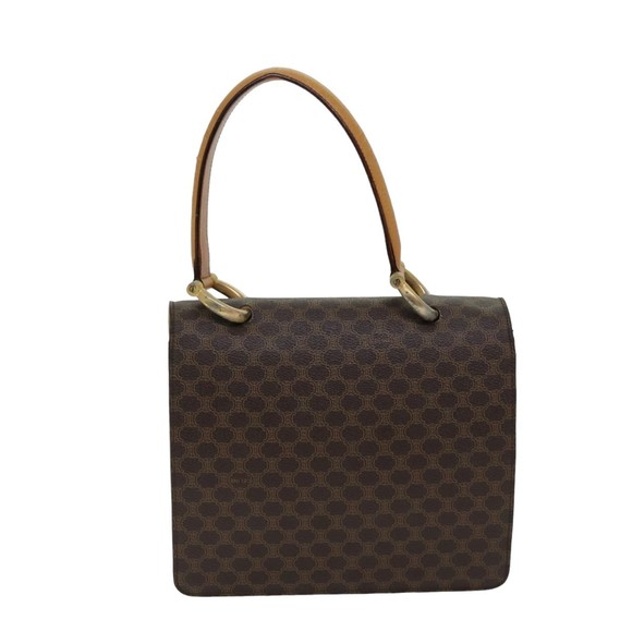 CELINE Macadam Canvas Hand Bag PVC Brown Auth 76088 - Picture 2 of 16